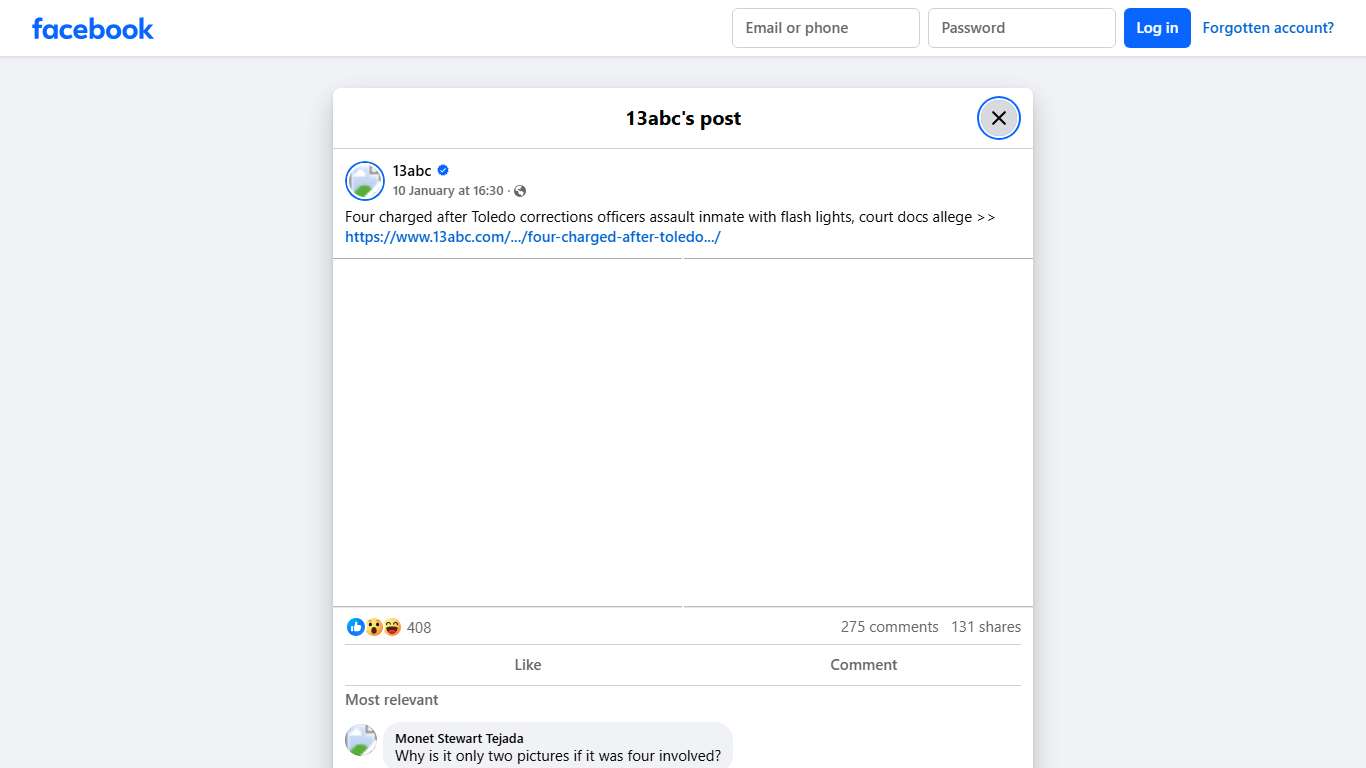 13abc - Four charged after Toledo corrections officers... Facebook